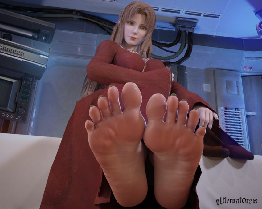 alternat0r218 feet final_fantasy final_fantasy_vii foot_fetish ifalna milf soles