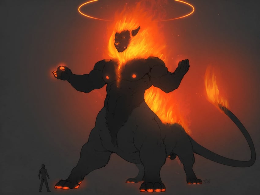 demigod feral fire god human lion precum story_in_description taur zsisron