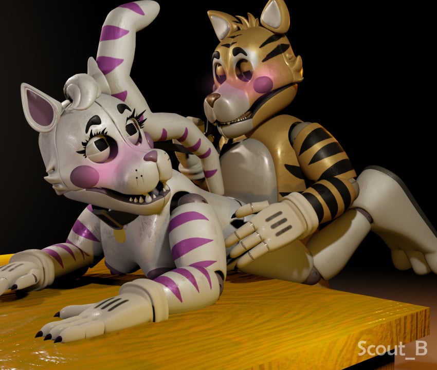 3d 3d_(artwork) absurd_res absurdres animatronics blender blender_(software) blush breasts doggy doggy_style domestic_cat drooling eyebrows fazbear_fanverse fazbear_frights five_nights_at_freddy's furry furry_only george_(jolly) george_(jolly4) george_goodtime(jolly) gloves high_resolution highres jolly jolly_(game) jolly_4 lonner_(artist) maxie_(jolly) maxie_(jolly4) maxie_goodtime(jolly) maxienudes naked necklace neckwear no_clothes no_clothing no_panties nude nude_female nude_male nudity nudity_goodtime open_mouth orange_fur orange_hair orange_tail penetration purple_boobs purple_breasts pussy rendered scout_b(artist) sex sex_from_behind straight table table_sex tiger tiger_ears tiger_girl tiger_stripes tiger_tail vaginal_insertion vaginal_penetration vaginal_sex white_body white_fur white_hair