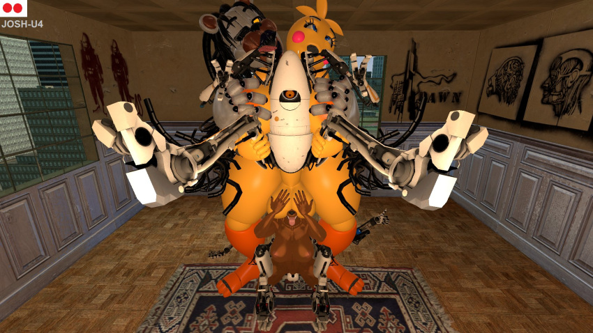 3d 3d_(artwork) ambiguous_gender ambiguous_penetration animal_humanoid animatronic anthro atlas_(portal) avian ball_grab balls balls_on_face bear big_breasts bird breast_grab breasts brown_bear chica_(fnaf) dasha_(petruz) digital_media_(artwork) female five_nights_at_freddy's five_nights_at_freddy's_2 fivesome freddy_fazbear's_pizzeria_simulator furry genitals group hand_on_breast herm hi_res humanoid intersex intersex/female intersex/intersex intersex/male josh-u4 machine male male/female mammal mammal_humanoid metal_tentacles molten_freddy on_bottom on_top p-body_(portal) penetration petruz_(copyright) portal_(series) reverse_cowgirl_position robot robot_humanoid scottgames sex size_difference source_filmmaker spread_legs spreading standing toy_chica toy_chica_(fnaf) ursine valve