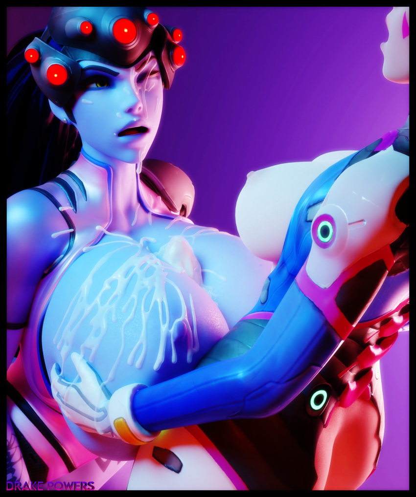 1futa 1girls 3d amelie_lacroix blender blizzard_entertainment cum d.va drakepowers duo female futa_on_female futanari hana_song huge_breasts overwatch overwatch_2 paizuri self_upload titjob widowmaker