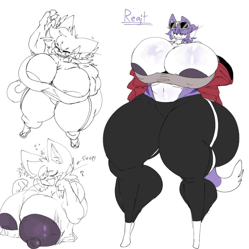 big_breasts breasts cleavage female furry huge_breasts hyper_breasts lattemon nipples tagme thick_thighs wide_hips