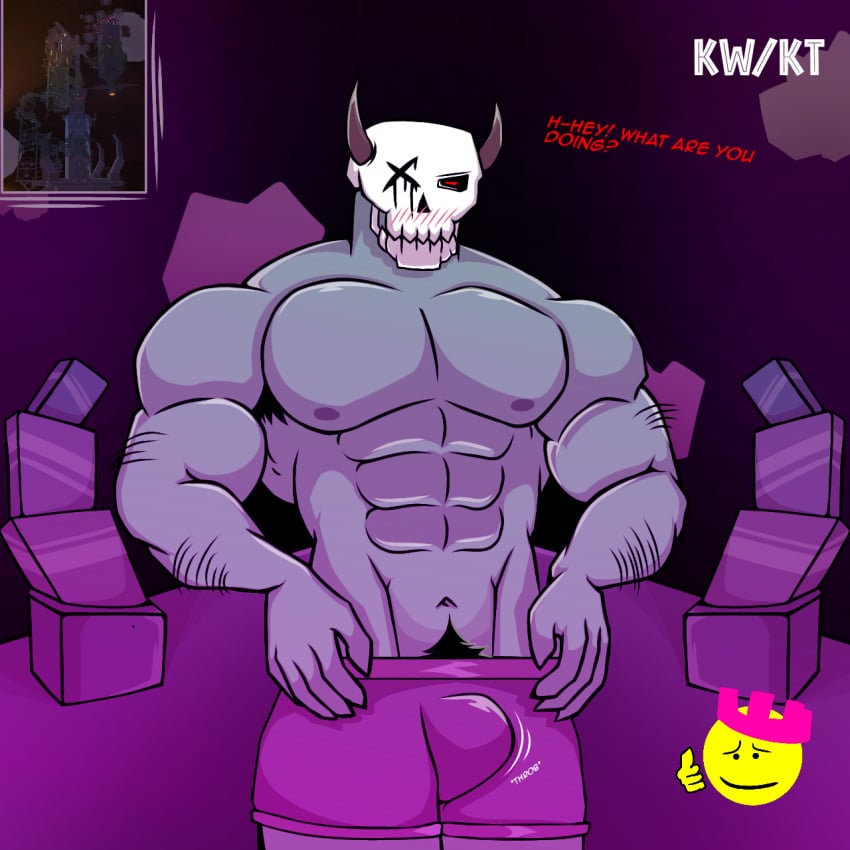 1boy another's_towers_of_stupidity arm_hair armor bara blush bulge daddy gay glowing_eyes horns juke's_towers_of_hell kendrick_nsfw movement_lines muscle muscles muscular muscular_male pubic_hair roblox roblox_game robloxian shoulder_pads skull skull_head solo tagme throbbing throbbing_penis tower_of_descent_into_exile_(jtoh) towerhuman towerhuman_(jtoh) underwear