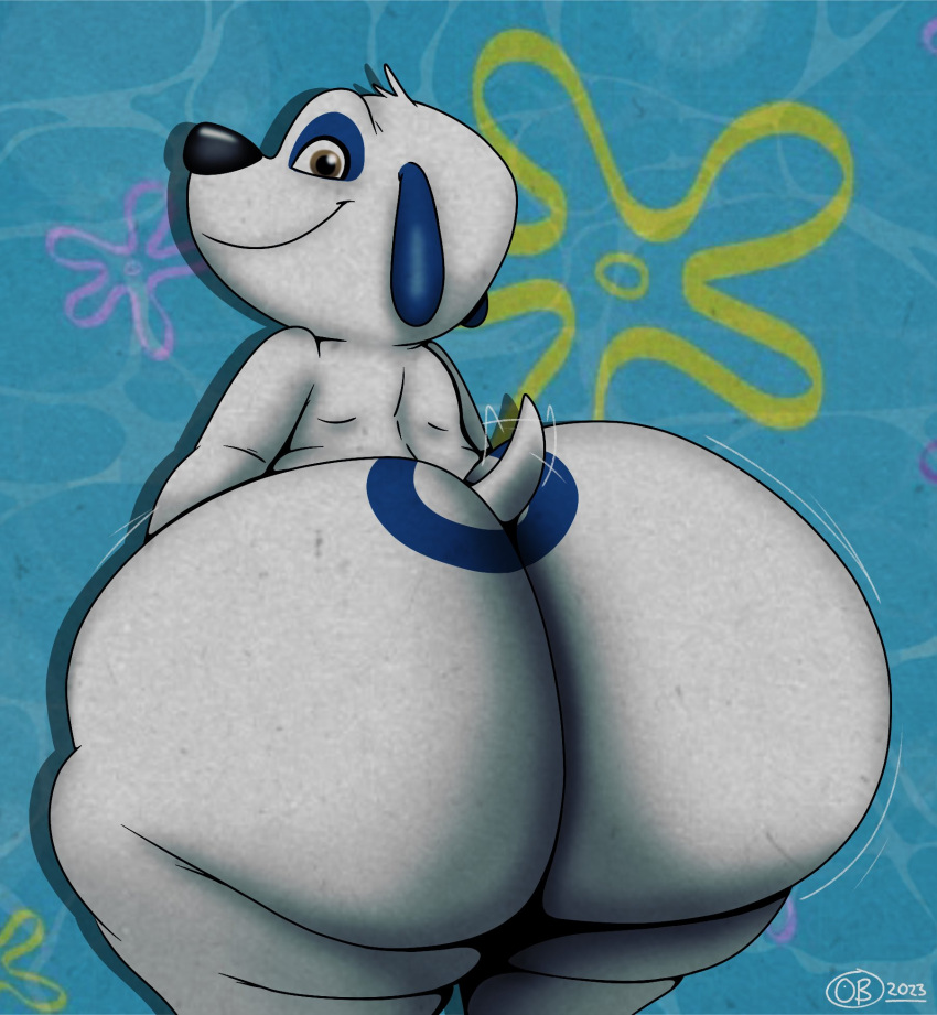 anthro ass big_ass big_butt breathotter bubble_ass bubble_butt huge_ass looking_at_viewer male talking_hank talking_tom_and_friends_(series)