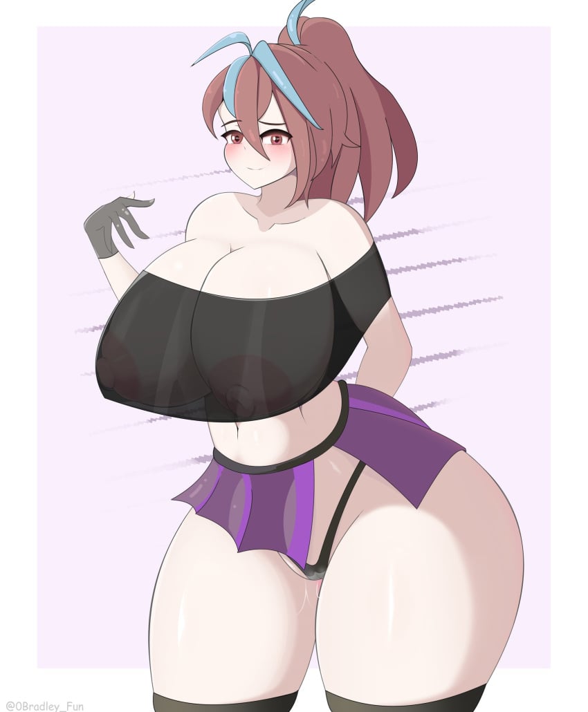 alternate_version_available big_breasts bradleyfun? emikukis large_breasts looking_at_viewer owozu pussy_juice sumisa thick_thighs virtual_youtuber vtuber wide_hips