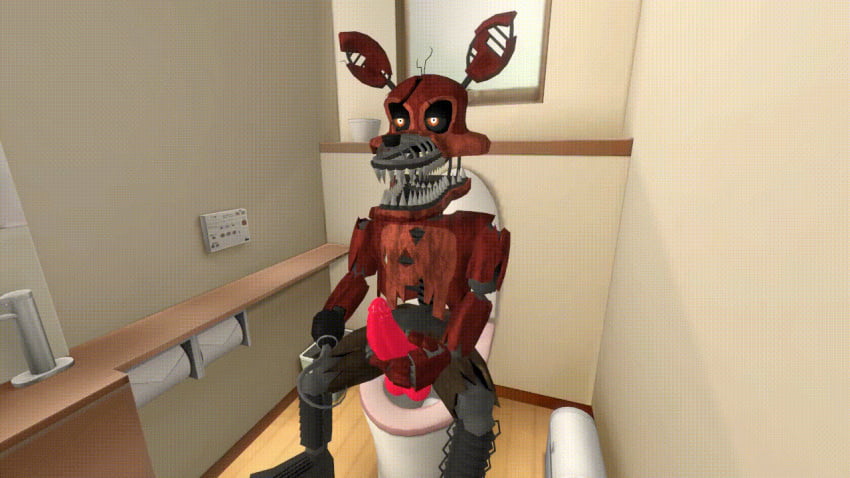 animated dick five_nights_at_freddy's five_nights_at_freddy's_4 foxy_(fnaf) male male_only masturbation nightmare_foxy tagme toilet yuuki_momofox