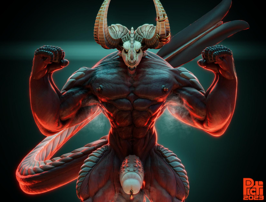 2023 3d demon dragon hi_res male male_only muscular picti piercing radu scales tagme