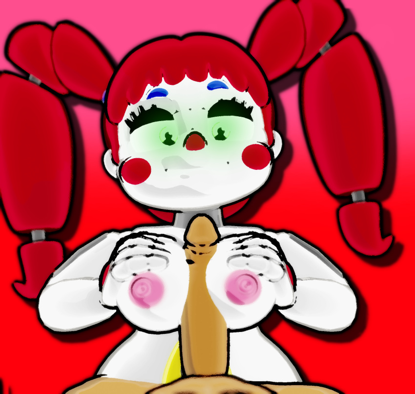 3d 3d_(artwork) anthro baby_(fnafsl) blender boobjob circus_baby circus_baby_(fnaf) circus_booby five_nights_at_freddy's five_nights_at_freddy's:_sister_location male_pov paizuri pov robot titjob