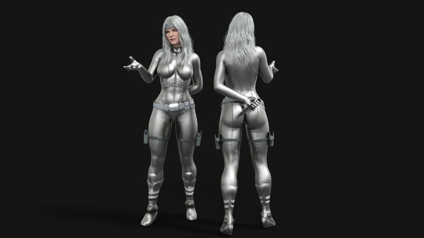 1girls 3d 3d_(artwork) ass athletic athletic_female belt big_ass big_butt bodysuit breasts clothed daz3d daz_studio elmeistro female female_only fit fit_female fully_clothed heroine human human_only knife knife_behind_back latex latex_suit leather light-skinned_female light_skin long_hair marvel marvel_comics silver_eyes silver_hair silver_sable skin_tight solo solo_female spider-man_(series) superhero superheroine thick thick_ass thick_thighs thigh_holster tight_clothing tight_fit voluptuous