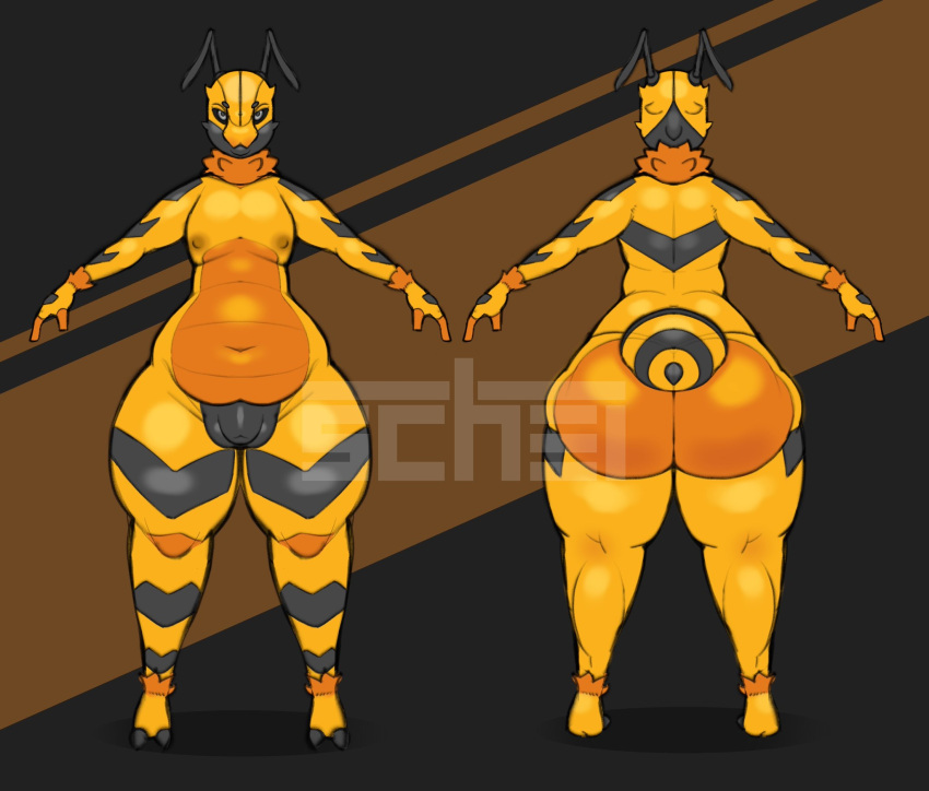 1boy anthro bee bee_(robuttschei) insects male male_focus male_only robuttschei tagme watermark