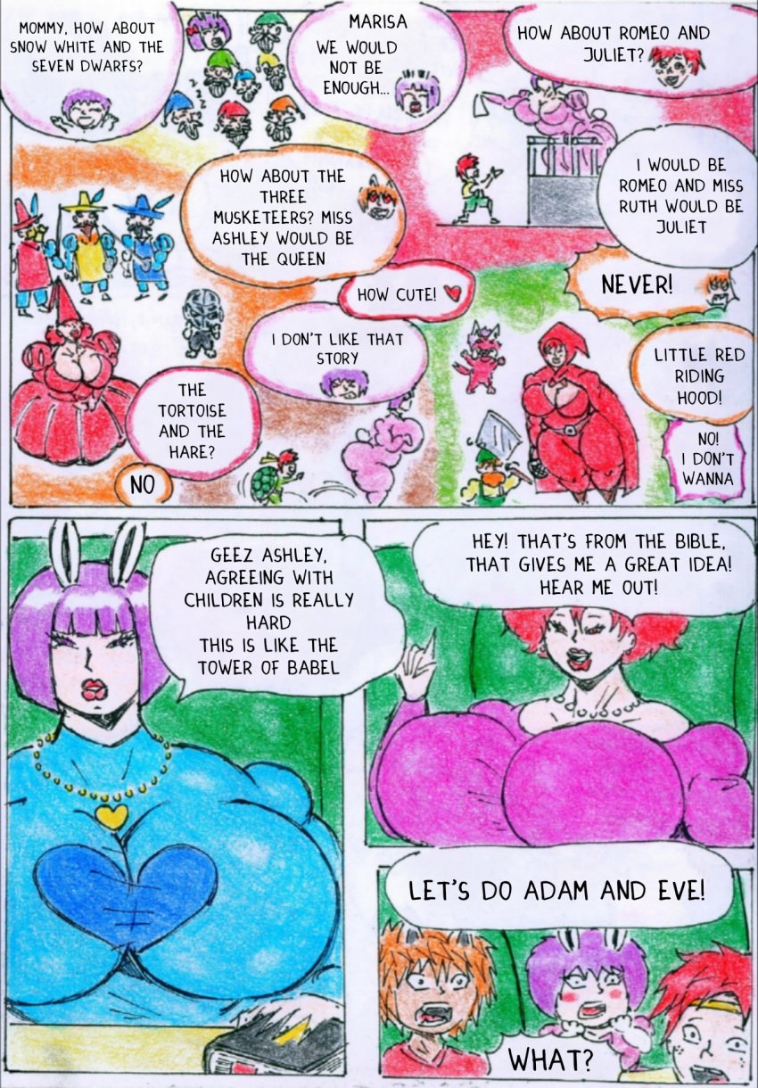 ashley_fuckller big_breasts bunny_ears bunny_girl bunny_tail comic comic_page dialogue english english_dialogue english_text english_translation huge_breasts hyper_breasts imagination imagining milf mom_and_son mother mother_and_child mother_and_son mundoparaiso2 pijamadraw porno_en_pijama red_hair redhead ruth_pauline_freeland traditional_media_(artwork) translated