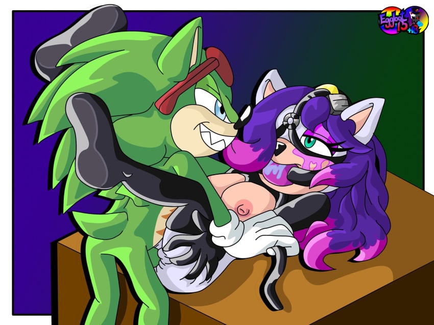 anthro eggbot15 femsub gag latex maledom missionary_position ruined_makeup scourge_the_hedgehog sharp_teeth sonic_(series) sonic_oc sydney_the_hedgehog