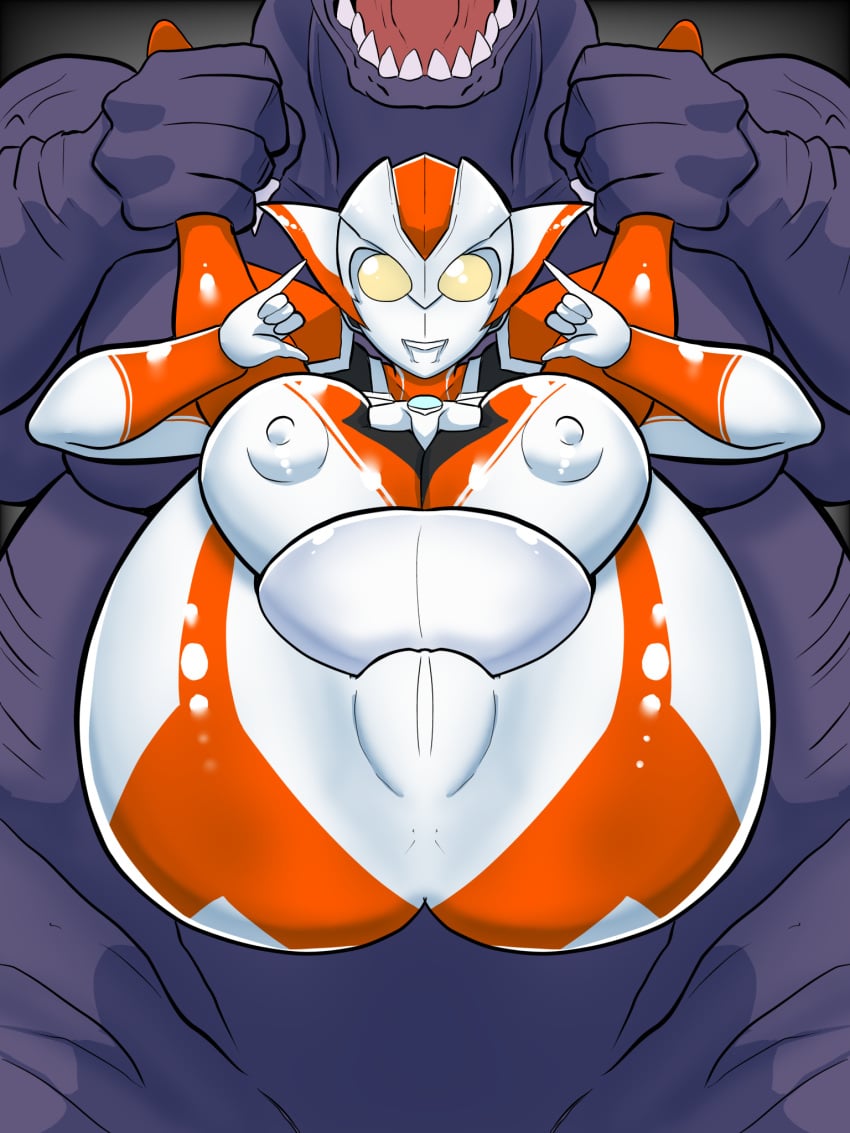 after_rape bloated_belly creople grigio_gets_raped minato_asahi_(grigio) pregnant pregnant_belly pregnant_female ubikitas ultraman_(franchise) ultraman_r/b ultrawoman_grigio