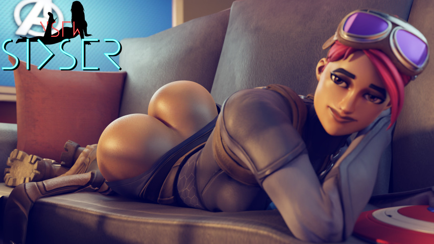 1girls ass ass_focus big_ass big_butt brite_bomber britestar bubble_butt female female_focus female_only fortnite fortnite:_battle_royale marvel marvel_comics self_upload sixser solo solo_female solo_focus thick_ass