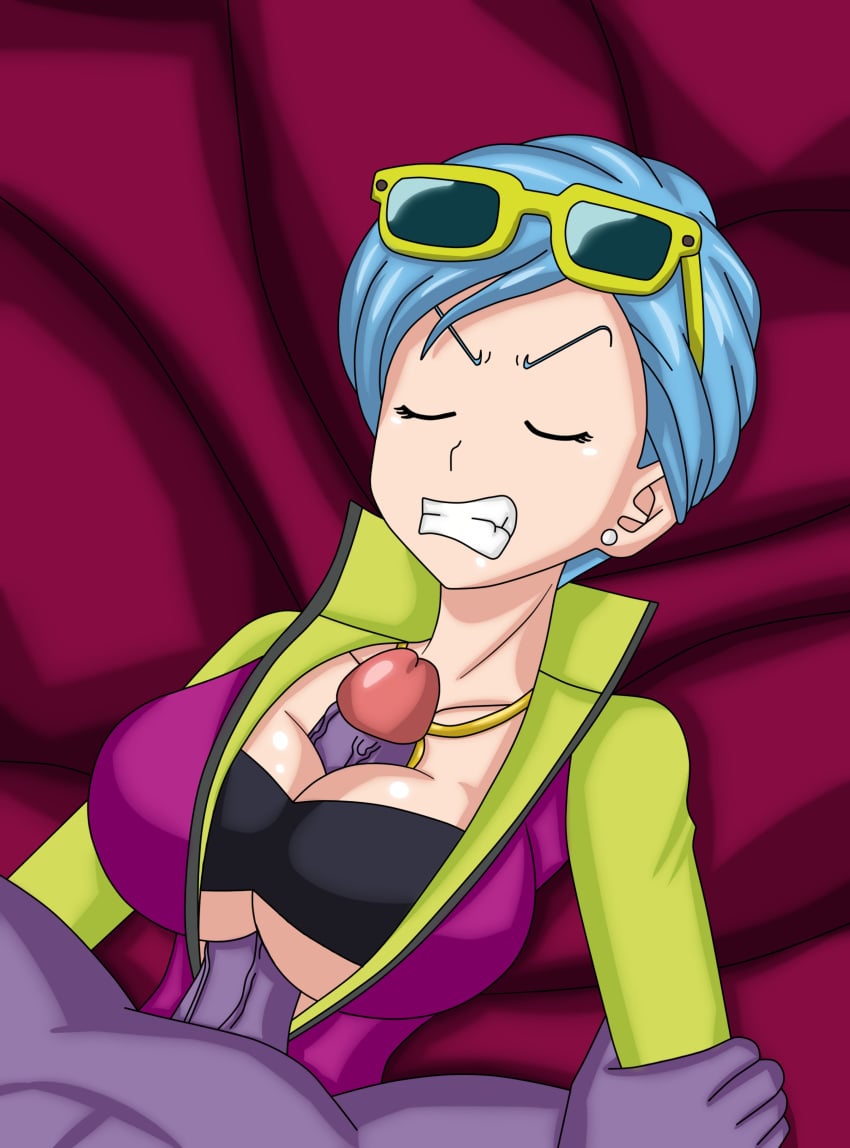 1boy 1girls absurd_res angry annoyed anthro anthro_on_human beerus blue_hair breasts bulma_briefs closed_eyes clothed clothing collaboration domination dragon_ball dragon_ball_super feet_out_of_frame female furry god_of_destruction gritted_teeth hourglass_figure large_breasts magnificentsexygals male maledom paizuri paizuri_under_clothes penis setthh98 short_hair source_request straight sunglasses sunglasses_on_head teeth veiny_penis year_request