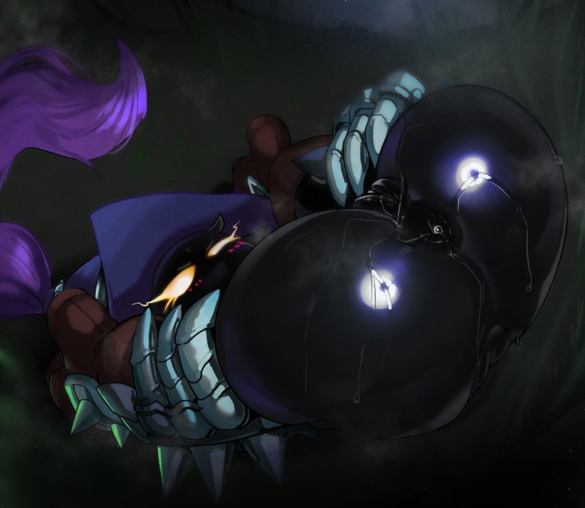 2023 anthro anus ass black_body blush clothed clothing female genitals hat headgear headwear hi_res league_of_legends mdthetest mtf_crossgender pussy riot_games rule_63 solo veigar yordle