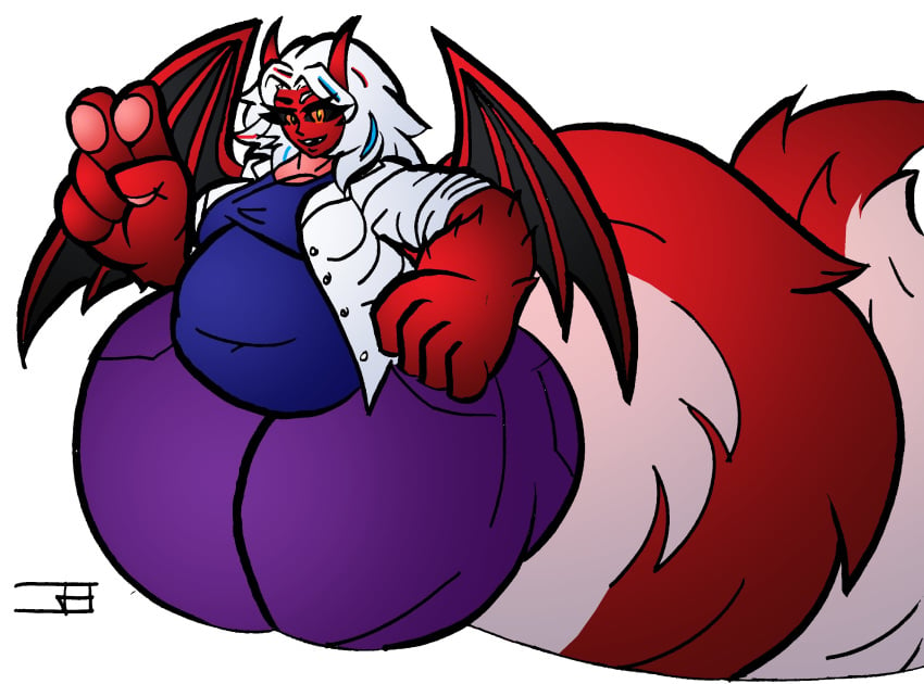 big_ass big_paws bubble_butt dragon fluffy fluffy_tail huge_ass hyper hyper_ass hyper_tail hyper_thighs neoclassical_succubus oc pawpads paws red_hair thick_thighs white_hair wide_hips