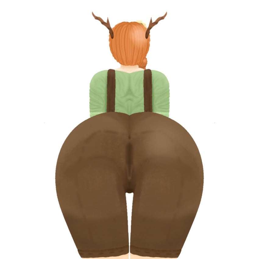 1girls antlers asshole_visible_through_clothes bent_over clothed clothing fat_ass female female_only geminitay ginger hermitcraft large_ass mcyt mcytdude minecraft minecraft_youtubers tagme transparent_background vagina_visible_through_clothing