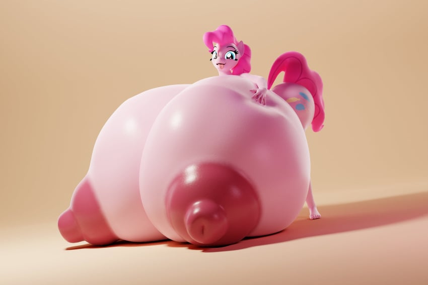 3d anthro breast_hold frostbound furry gigantic_breasts huge_breasts huge_nipples hyper hyper_breasts my_little_pony pink_body pink_fur pinkie_pie_(mlp) puffy_nipples straight_hair