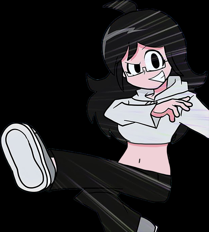 1girls black_hair crop_hoodie crop_top cyber_sensation female fnf friday_night_funkin friday_night_funkin_mod gray_shoes invisible_glasses newgrounds tae_yai tae_yai_(cyber_sensation) tae_yai_(fnf) tae_yai_(friday_night_funkin) taeyai taeyai_(cyber_sensation) taeyai_(fnf) taeyai_(friday_night_funkin) talia_(taeyai) white_crop_top white_hoodie