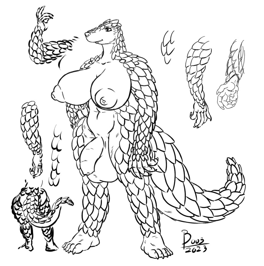 1futa anthro ass big_butt boo3 breasts claws curvy_figure foreskin futanari genitals gynomorph hi_res hyper intersex jules_(boo3) mammal nipples pangolin penis solo studies thick_thighs voluptuous voluptuous_gynomorph