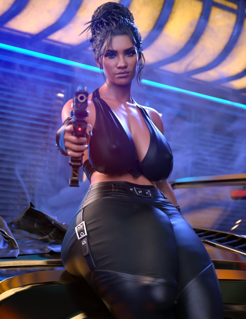 1futa 3d afro-native alternate_version_available athletic athletic_futanari big_breasts breasts brown_body brown_skin busty cd_projekt_red chest cleavage curvaceous curvy curvy_figure cyberpunk cyberpunk_(series) cyberpunk_2077 digital_media_(artwork) eyebrows eyelashes eyes female female_focus female_only fit fit_futanari futa_only futanari hair hair_bun hips hourglass_figure huge_breasts human large_breasts legs light-skinned_female light_brown_body light_skin lips lower_body mature mature_female panam_palmer pillowfun thick thick_legs thick_thighs thighs toned toned_female top_heavy upper_body voluptuous waist wide_hips