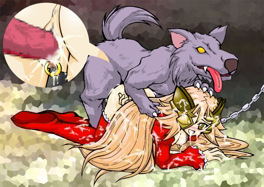 5_fingers aldra amber_eyes animal animal_genitalia artist_request bestiality bestiality_impregnation blush breast_milk breasts breasts_out censored crying crying_with_eyes_open cum cum_in_pussy cum_inside cumflated_belly cumflation doggy_style dominant_anthro dominant_feral endured_face female half-dressed horns impregnation inflation interspecies_impregnation lactating lactation large_breasts leg_lift light-skinned_female light_skin male milk nipples pink_nipples pregnant queen queen's_blade rape scratches sex stomach_bulge tagme tear vaginal vaginal_penetration vaginal_sex zoo zoophilia