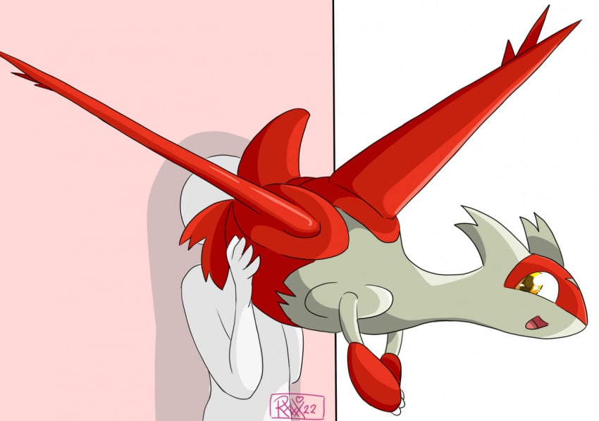 ambiguous_gender ass ass_on_face female female/ambiguous imaranx latias pinned_to_wall pokemon pokemon_(species)