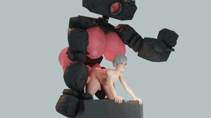 1boy all_fours anal animated betternerfx big_breasts big_penis blender crossover doggy_style duo femboy futa_on_male futadom futanari golem hardcore larger_futanari malesub nier:_automata penis_size_difference risk_of_rain risk_of_rain_2 self_upload sex size_difference small_penis smaller_male stone_golem white_hair yorha_9s