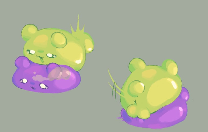 duo female female_penetrated feral goo_creature green_body hi_res labbit1337 male male/female male_penetrating male_penetrating_female penetration purple_body sex slime_(blob) slime_penetrated