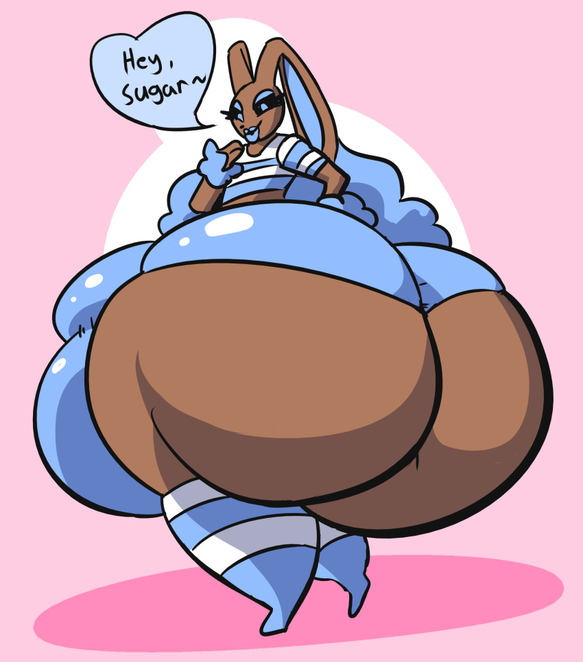 anthro ass big_ass big_bulge big_butt bimboi blue_body blue_clothing blue_fur brown_body brown_fur bulge clothing ethan_(reathe) fan_character femboy fur generation_4_pokemon girly hand_on_butt hi_res huge_ass huge_bulge huge_butt hyper hyper_ass hyper_bulge hyper_butt large_ass legwear looking_at_viewer looking_back lopunny makeup male massive_ass mintyotie nintendo no_humans panties pokemon pokemon_(species) smirking_at_viewer solo stockings thick_thighs thunder_thighs tight_clothing underwear wide_hips