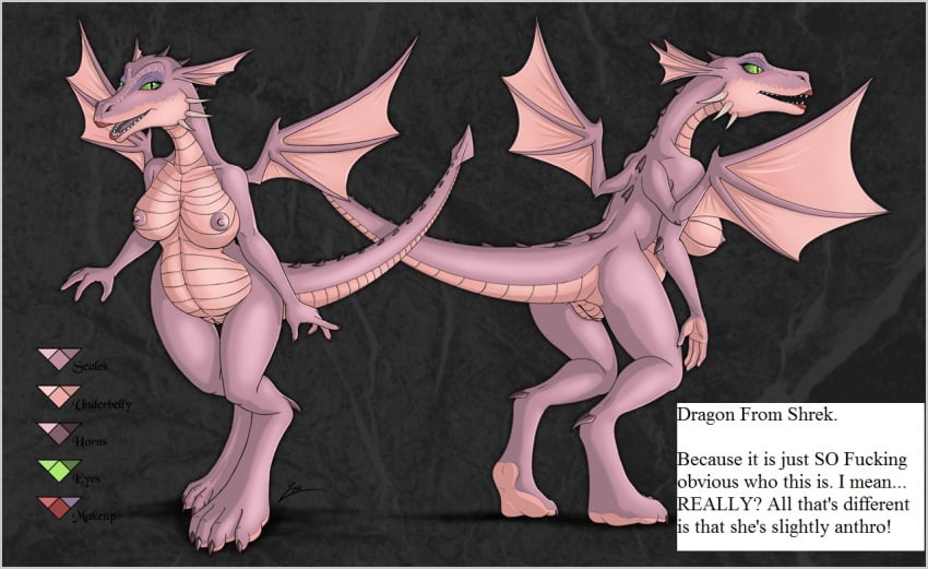 1girls dragon dragon_(shrek) dragoness dreamworks female full-length_portrait full_length model_sheet nipples notorious84 portrait shrek_(series) solo standing tail