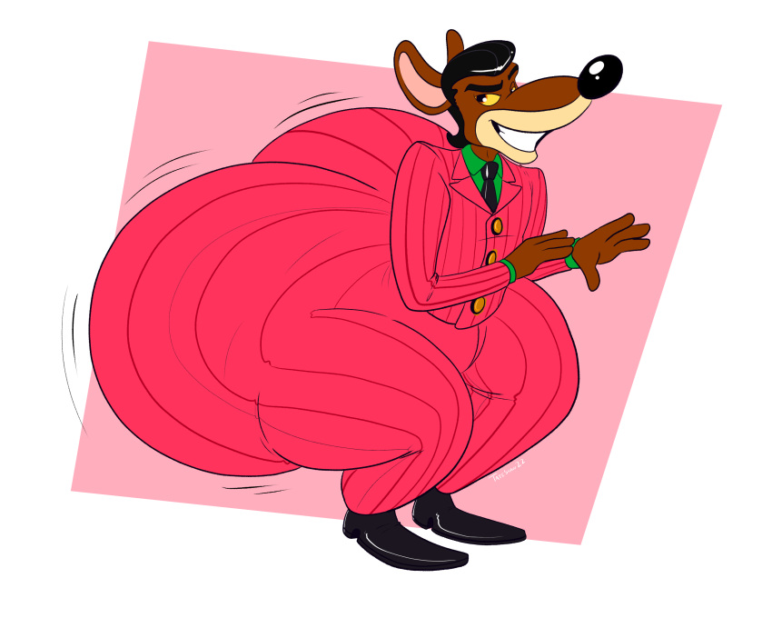 1boy 2022 activision anthro ass big_ass big_butt bottom_heavy bubble_butt butt clothing crash_(series) darthtater342 furry furry_male hi_res huge_ass jiggling male male_only pinstripe_potoroo shaking_butt simple_background smug solo suit suit_and_tie tagme tateshaw thick_thighs tight_clothing video_games wide_hips