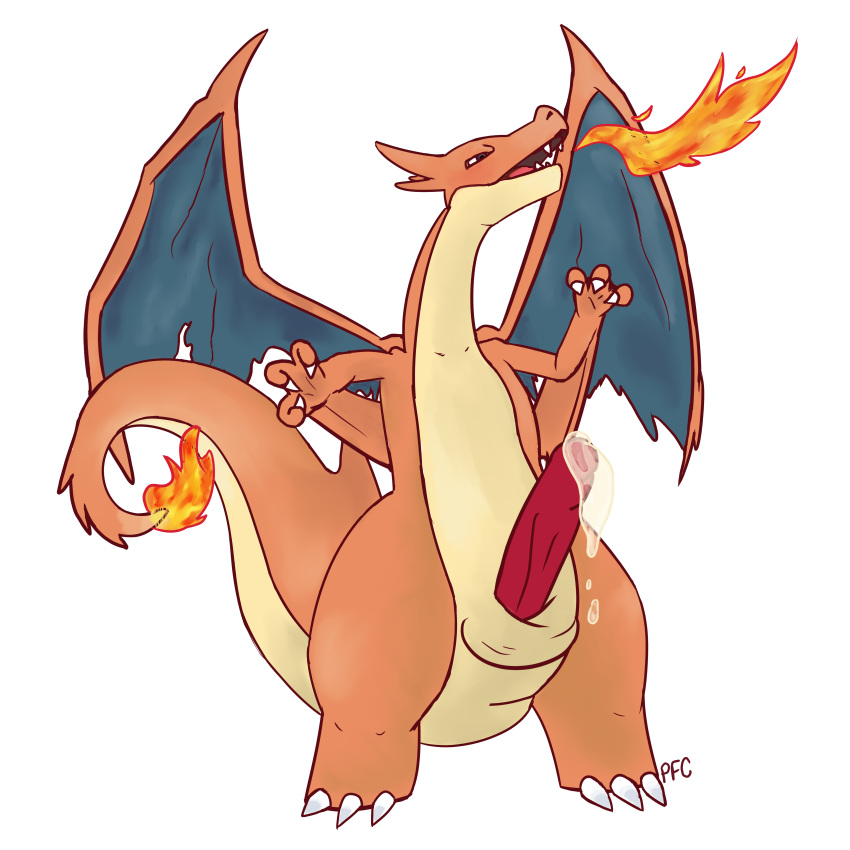 absurd_res charizard feral generation_1_pokemon hi_res male mega_charizard mega_charizard_y mega_evolution nintendo pokefancompletionist pokemon pokemon_(species) solo