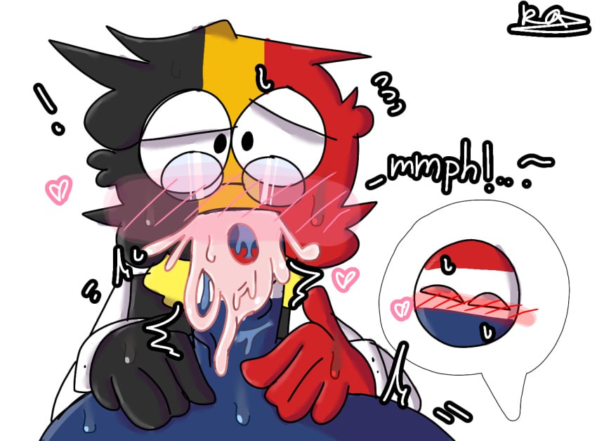 belgium_(countryhumans) big_penis countryhumans cum cum_in_mouth large_penis netherlands_(countryhumans) orgax