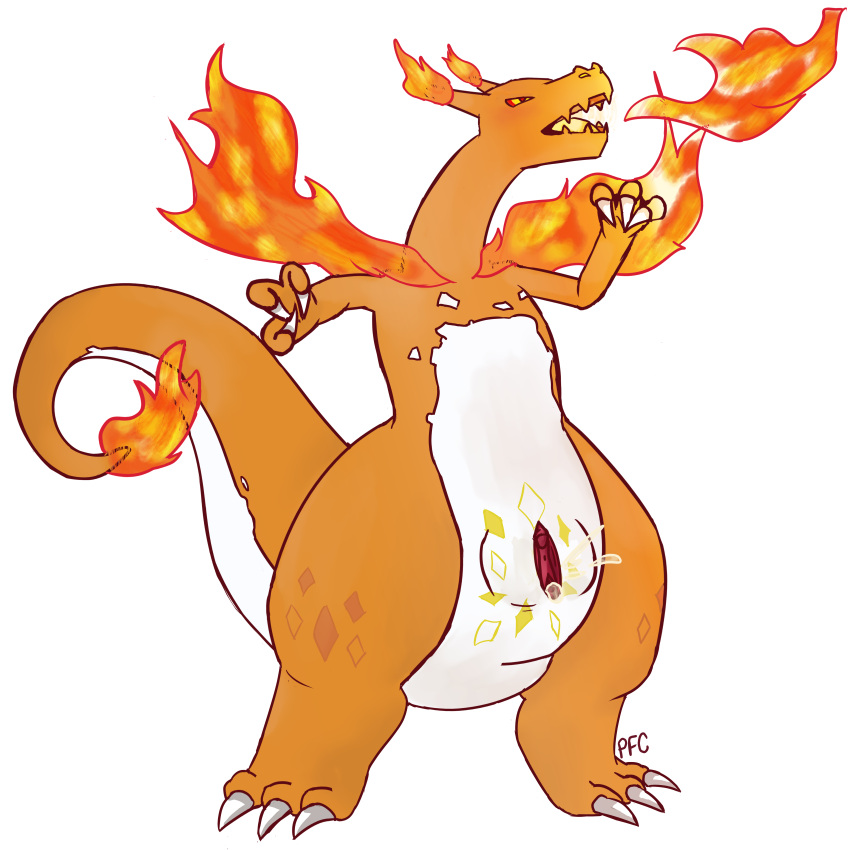 absurd_res charizard female feral generation_1_pokemon gigantamax_charizard gigantamax_pokemon hi_res nintendo pokefancompletionist pokemon pokemon_(species) solo