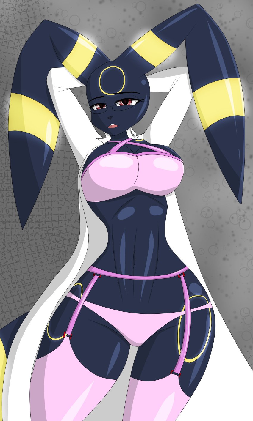 1girls anthro anthro_only anthromorph big_breasts biohazardleonar breasts fem female fur furry fusion huge_areolae huge_nipples hybrid lopunny miss_lopunny pokémon_(species) pokemon pokemon_(species) umbreon