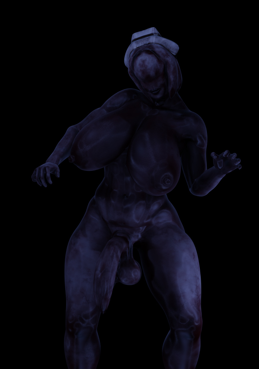 3d artist_request big_breasts big_penis blender blue_skin bubble_head_nurse dickgirl faceless_character futa_only futanari humanoid humanoid_penis limp_penis m0thxrfuk3r_(artist) nurse_(silent_hill) penis penis_out silent_hill silent_hill_2 solo solo_focus solo_futa thick_thighs throbbing_balls