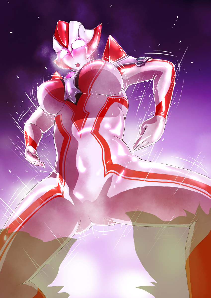 minato_asahi_(grigio) solo solo_female ultraman_(franchise) ultraman_r/b ultrawoman_grigio weird_positions