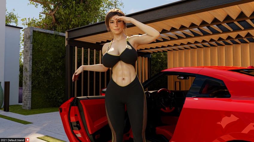 1girls 3d abs ass big_ass big_breasts big_butt brown_hair car clothed clothing dat_ass defaultblend fat_ass female female_focus female_only high_resolution highres lara_croft lara_croft_(survivor) large_ass light-skinned_female light_skin long_hair nissan nissan_gtr solo sports_car thick_thighs tight_clothing tights tomb_raider