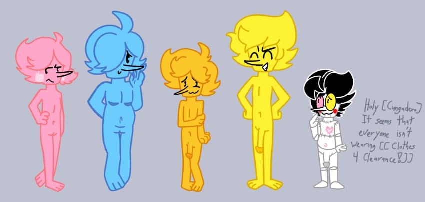 addison addison_(deltarune) ahoge androgynous ball_joints black_hair blue_addison blue_body blue_hair blue_pussy blue_skin deltarune deltarune_chapter_2 dick earrings flaccid flaccid_penis flat_chest flat_chested full_frontal_nudity line_up lineup naked nude orange_addison orange_body orange_hair orange_penis orange_skin patchwork_skin penis pink_addison_(deltarune) pink_body pink_hair pink_pussy pink_skin plush plush_body pointy_nose puppet puppet_body pussy spamton_g_spamton stitches top_surgery_scars vagina white_body white_skin yellow_addison yellow_body yellow_hair yellow_penis yellow_skin