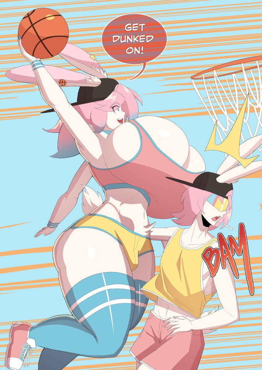 ballin basketball big_breasts breasts busty_boy huge_breasts jam_(theycallhimcake) peanut_butter_(theycallhimcake) techstylesart thick_thighs wide_hips