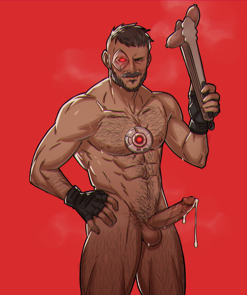 balls bara boner cybernetic_eye erection facial_hair hairy ka55kett kano's_sosig kano_(mortal_kombat) male male_only mortal_kombat muscles muscular musk mutton_chops nude penis sausage sideburns solo solo_male tongs