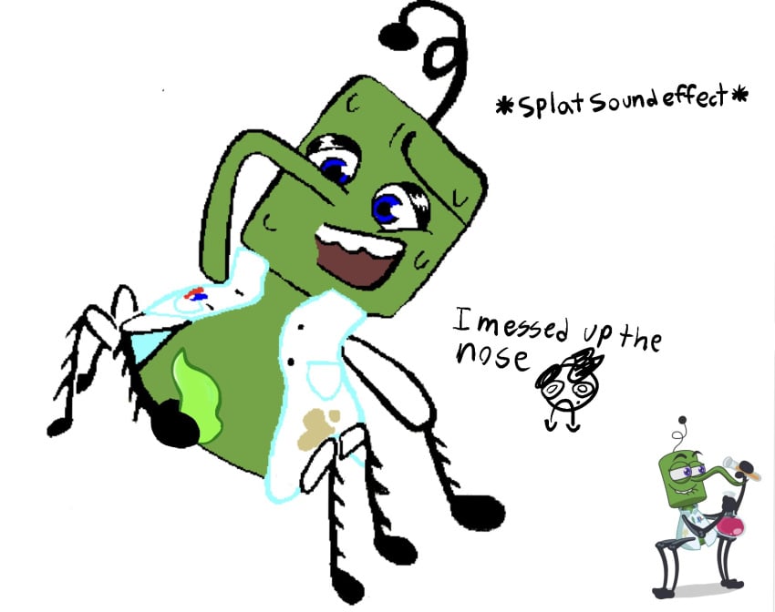 bin_weevils bug coldglobule green_body green_skin jerking labcoat ms_paint scientist sweat tentacle_penis weevil