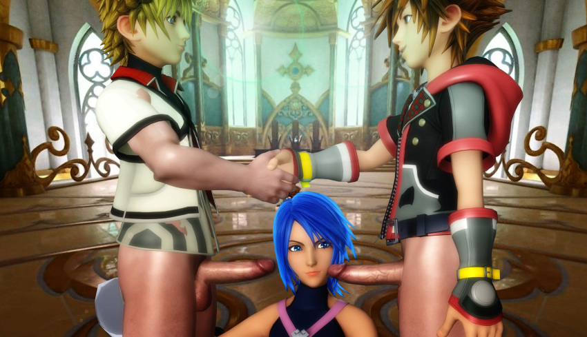 aqua_(kingdom_hearts) cfnm kingdom_hearts nobody_(kingdom_hearts) penis ratounador roxas sora sora_(kingdom_hearts)