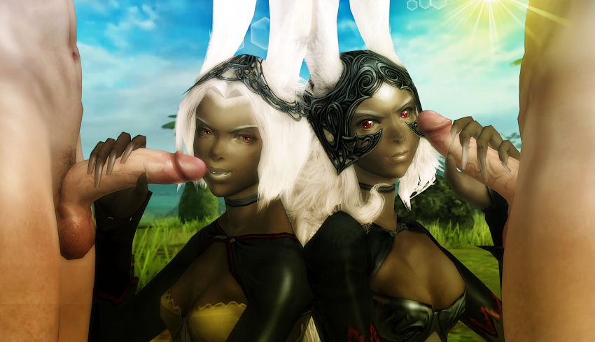 final_fantasy final_fantasy_xii fran handjob mjrn ratounador sisters