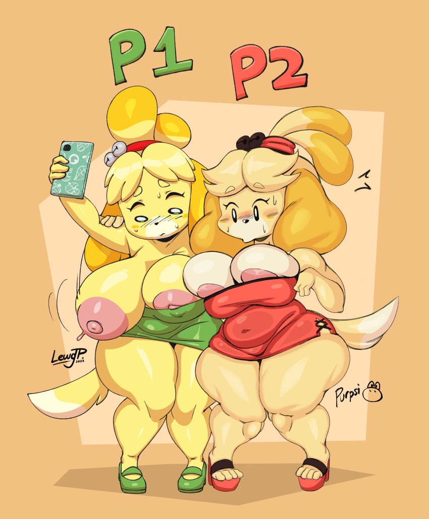 2d 2d_(artwork) 2girls 4_fingers 4_toes accessory animal_crossing anthro anthro_only areola areola_slip areolae areolae_slip artist_name artist_signature ass barely_contained barely_contained_breasts bell big_areola big_ass big_breasts big_nipples blush blush_lines bodily_fluids bottomless breast_focus breast_size_difference breast_slip breasts breasts_bigger_than_head breasts_out busty canid canine chubby clone collaboration curvaceous curvy curvy_female curvy_figure digital_drawing_(artwork) digital_media_(artwork) domestic_dog dress duo embarrassed embarrassed_nude_female erect_nipples exposed_breasts eyebrows eyebrows_visible_through_hair fat_ass female female_only full_body fur furry furry_only glistening glistening_body green_dress green_eyes green_heels green_shoes hand_on_another's_shoulder hand_on_shoulder heels hi_res high_heels hips holding_object holding_phone huge_areolae huge_ass huge_breasts huge_butt huge_nipples isabelle_(animal_crossing) joaoppereiraus large_ass large_breasts legs_together looking_at_breasts looking_down mostly_nude motion_lines naked naked_female navel navel_visible_through_clothes nintendo nipple_bulge nipple_slip nipples no_bra no_panties no_underwear nude nude_female one_breast_out partially_clothed pose posing puffy_areola puffy_nipples purple_yoshi_draws raised_eyebrows red_dress red_heels red_shoes rosy_cheeks sandals selfcest selfie shih_tzu shiny_skin shoes shortstack simple_background slim_waist small_but_busty square_crossover standing strapless_dress sweat sweatdrop sweating tagme tail thick_thighs thighs tied_hair tight_clothing tight_fit topless voluptuous voluptuous_female wardrobe_malfunction wide_hips worried yellow_body yellow_fur