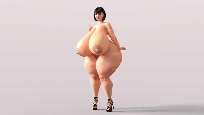 1girls 3d ass breasts earrings female female_only footwear_only front_view heels_only hi_res high_heels hoop_earrings huge_ass huge_breasts massive_breasts mature_female milf naked_footwear naked_heels nipples nude nude_female otsdarva otsy pubic_hair pussy standing thick_lips thick_thighs wide_hips