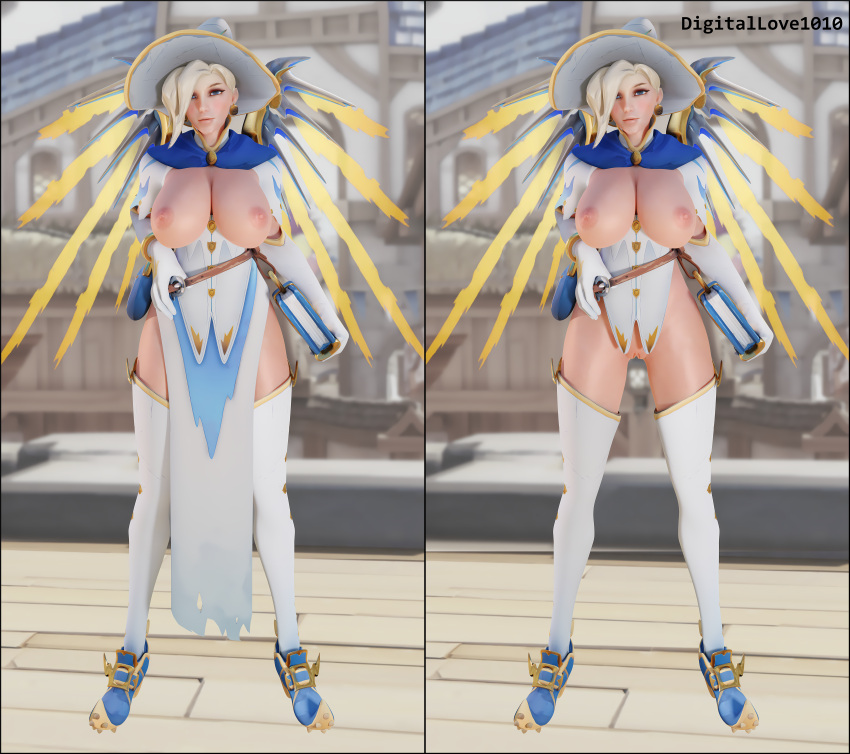 1girls 3d angela_ziegler areolae big_breasts blizzard_entertainment blonde_female blonde_hair blue_eyes blush breasts breasts_out curvy digitallove1010 female female_focus female_only full_body halloween_costume light-skinned_female light_skin looking_at_viewer mage_mercy mercy nipples overwatch overwatch_2 pussy pussy_lips self_upload shaved_pussy solo solo_female solo_focus thick_thighs thigh_gap thighhighs thighs vagina witch_costume witch_hat witch_mercy