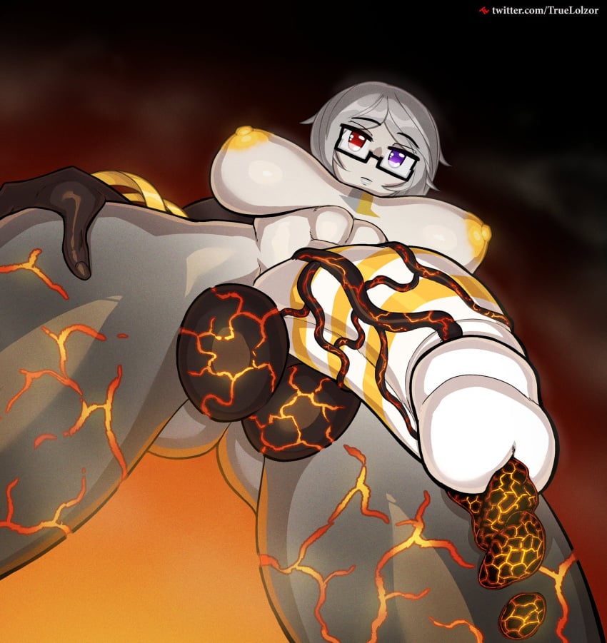 1futa 2023 areolae balls better_version_at_source big_balls big_breasts big_penis breasts cock_tattoo completely_nude demon elemental_humanoid emotionless flaccid futa_only futanari glasses heterochromia humanoid humanoid_penis jasmine_(mr_deus_vult) lava lava_cum looking_at_viewer looking_down low-angle_view mr_deus_vult multicolored_eyes naked_glasses nipples nude nude_futanari pathetic penis penis_tattoo penis_vein precum purple_eyes red_eyes solo standing truelolzor twitter_sample white_body white_hair white_skin